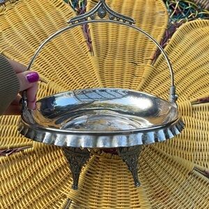 Vintage Belmont Plate Co Silver plated dish with handle gorgeous